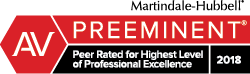 AV Preeminent - Peer Rated for Highest Level of Professional Excellence