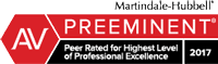 AV Preeminent - Peer Rated for Highest LEvel of Professional Excellence