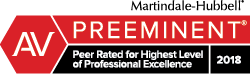 AV Preeminent - Peer Rated for Highest LEvel of Professional Excellence